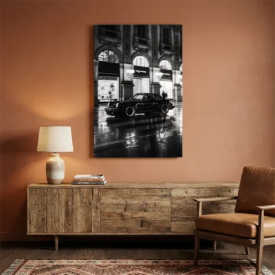 Tableau Porsche noir et blanc