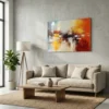 Tableau rouge orange et jaune