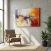 Tableau rouge orange et jaune