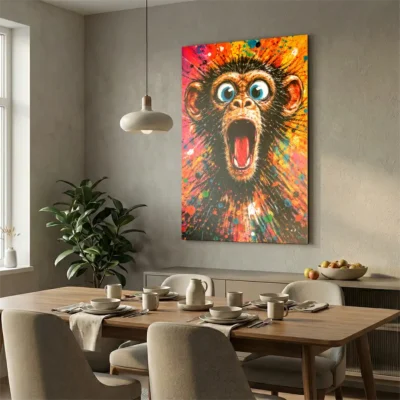 Tableau singe drôle