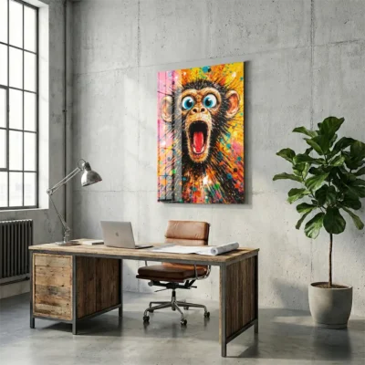Tableau singe drôle