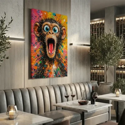 Tableau singe drôle