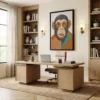 tableau singe minimaliste avec cadre flottant Tableau singe minimaliste