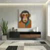 tableau singe minimaliste sur toile tendue Tableau singe minimaliste