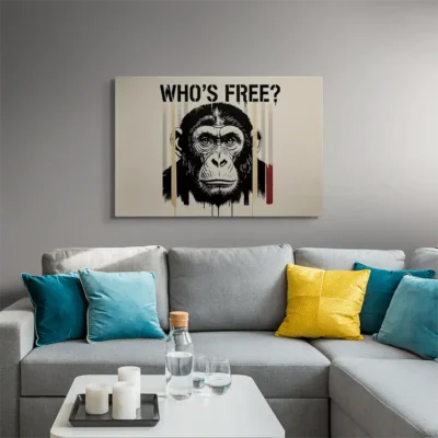 Tableau singe street art