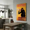 tableau singe vintage sur alu Tableau singe vintage