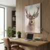 tableau tete de cerf sur alu Tableau tête de cerf