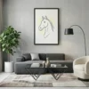 tableau tete de cheval avec cadre flottant Tableau tête de cheval