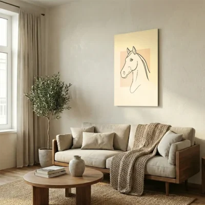tableau tete de cheval sur alu Tableau tête de cheval