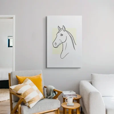 tableau tete de cheval sur toile tendue Tableau tête de cheval