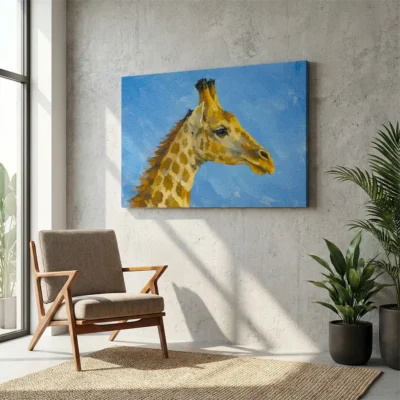 Tableau tête de girafe