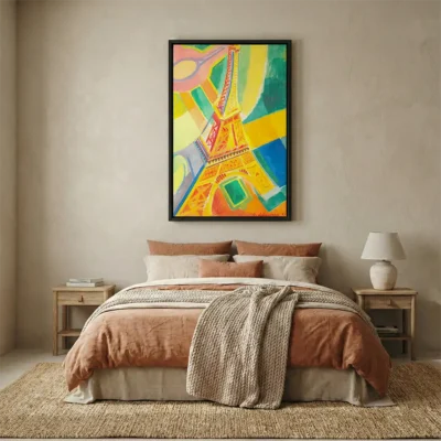 Tableau tour Eiffel abstraite