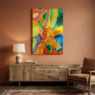 Tableau tour Eiffel abstraite